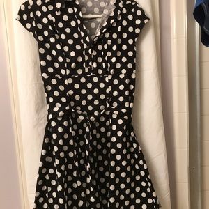 Black & white polka dot dress